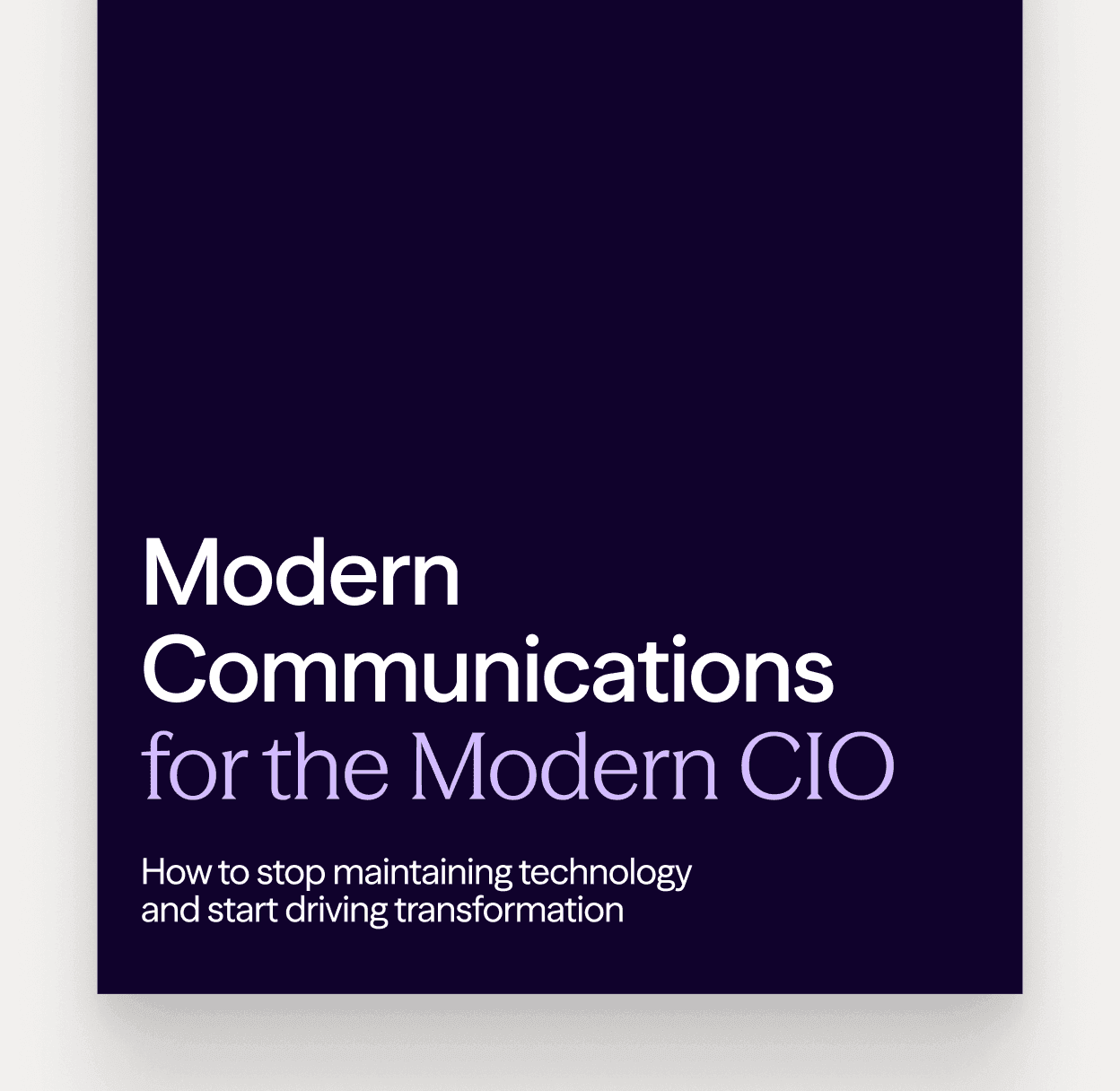 Cloud isn’t the future. It’s the foundation.