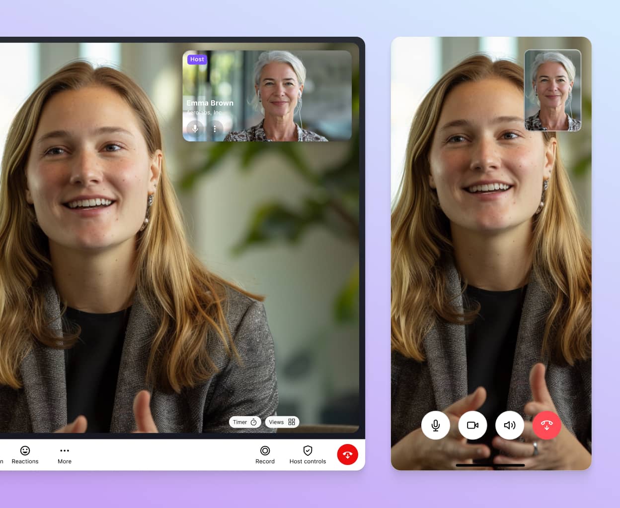 Screenshot of Dialpad's call flip feature seamlessly flipping a call between a desktop and mobile app