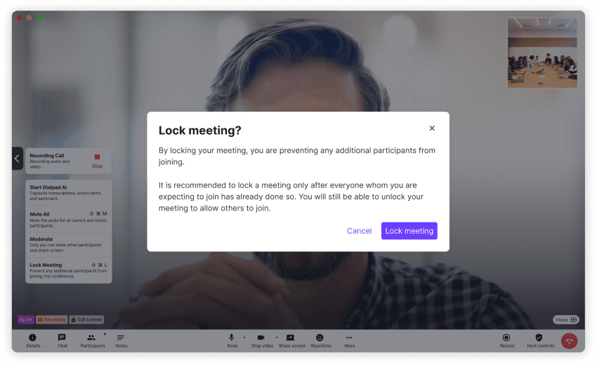 Unlock a meeting 850