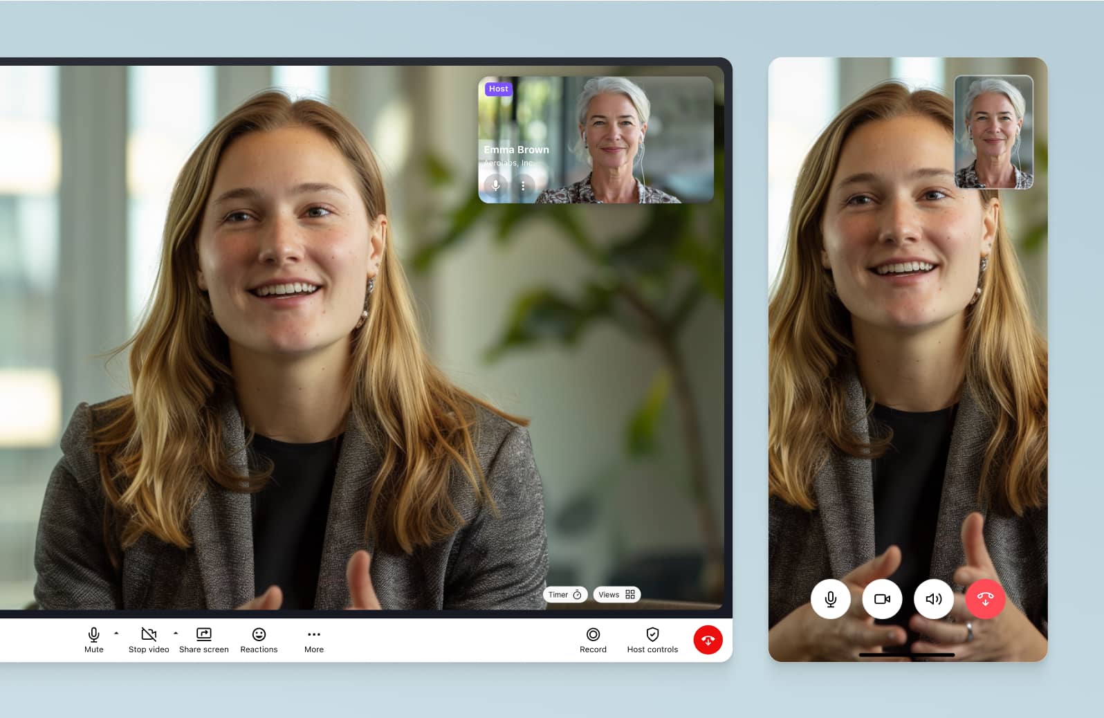 Screenshot of joining a video call on Dialpad's Android app