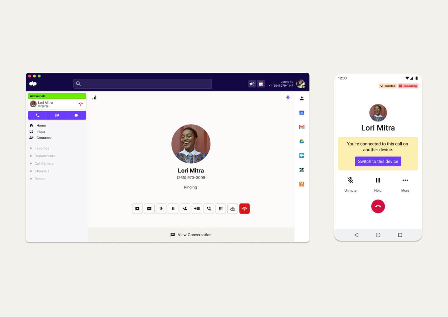 Dialpad's call flip feature