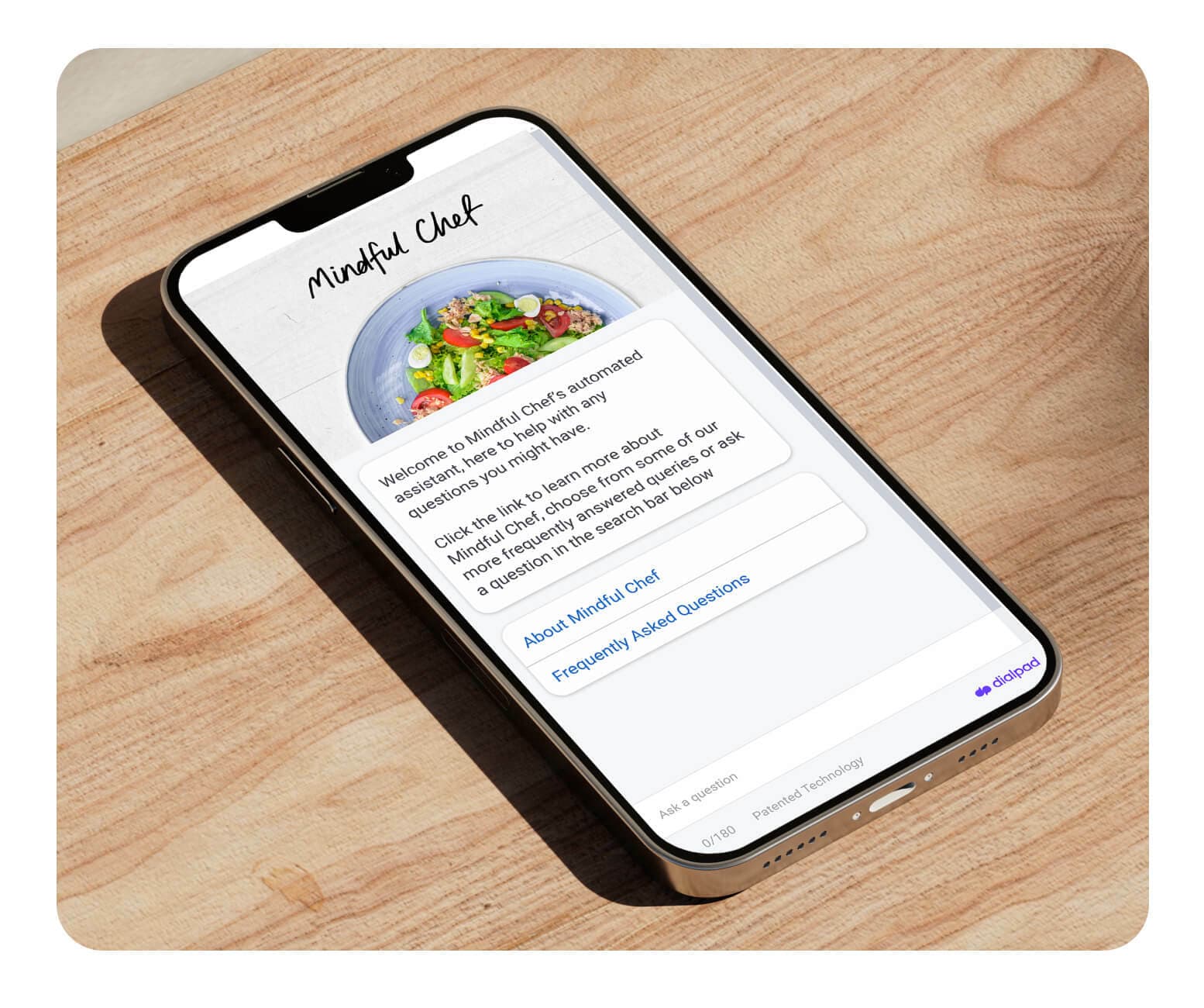 Self service chatbot user interface