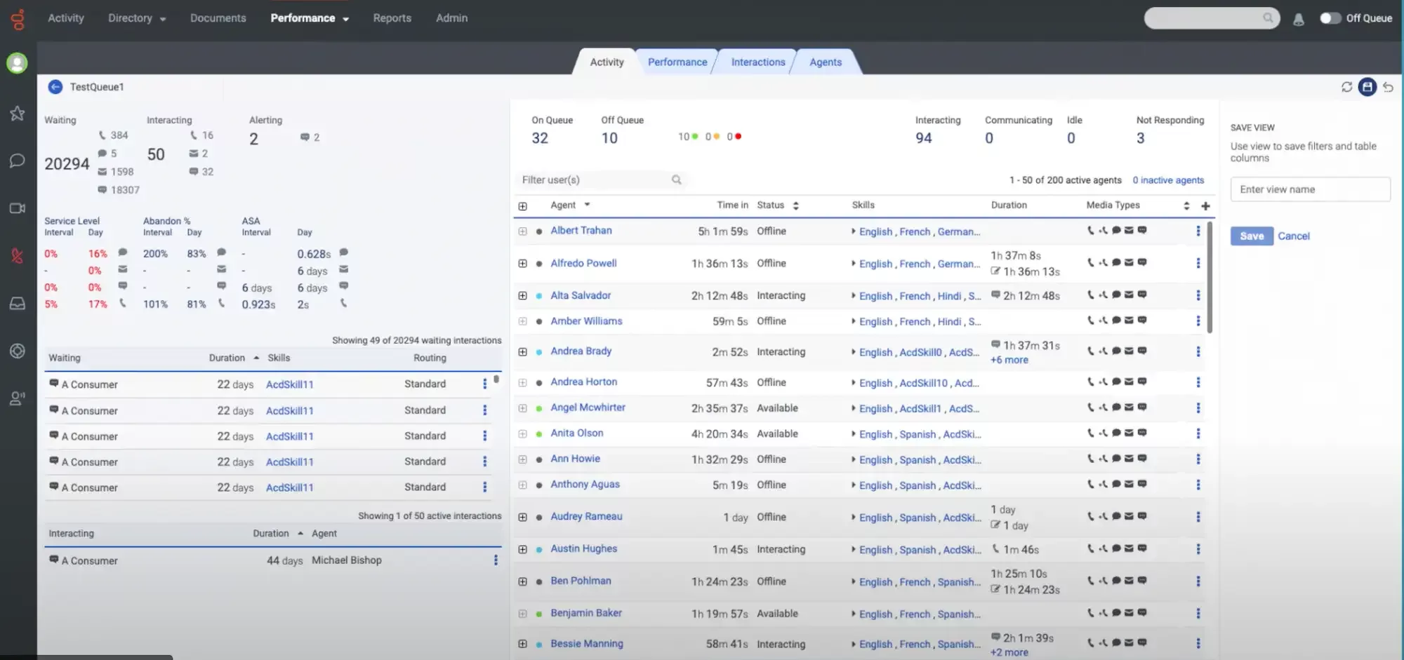 Genesys cx cloud user interface