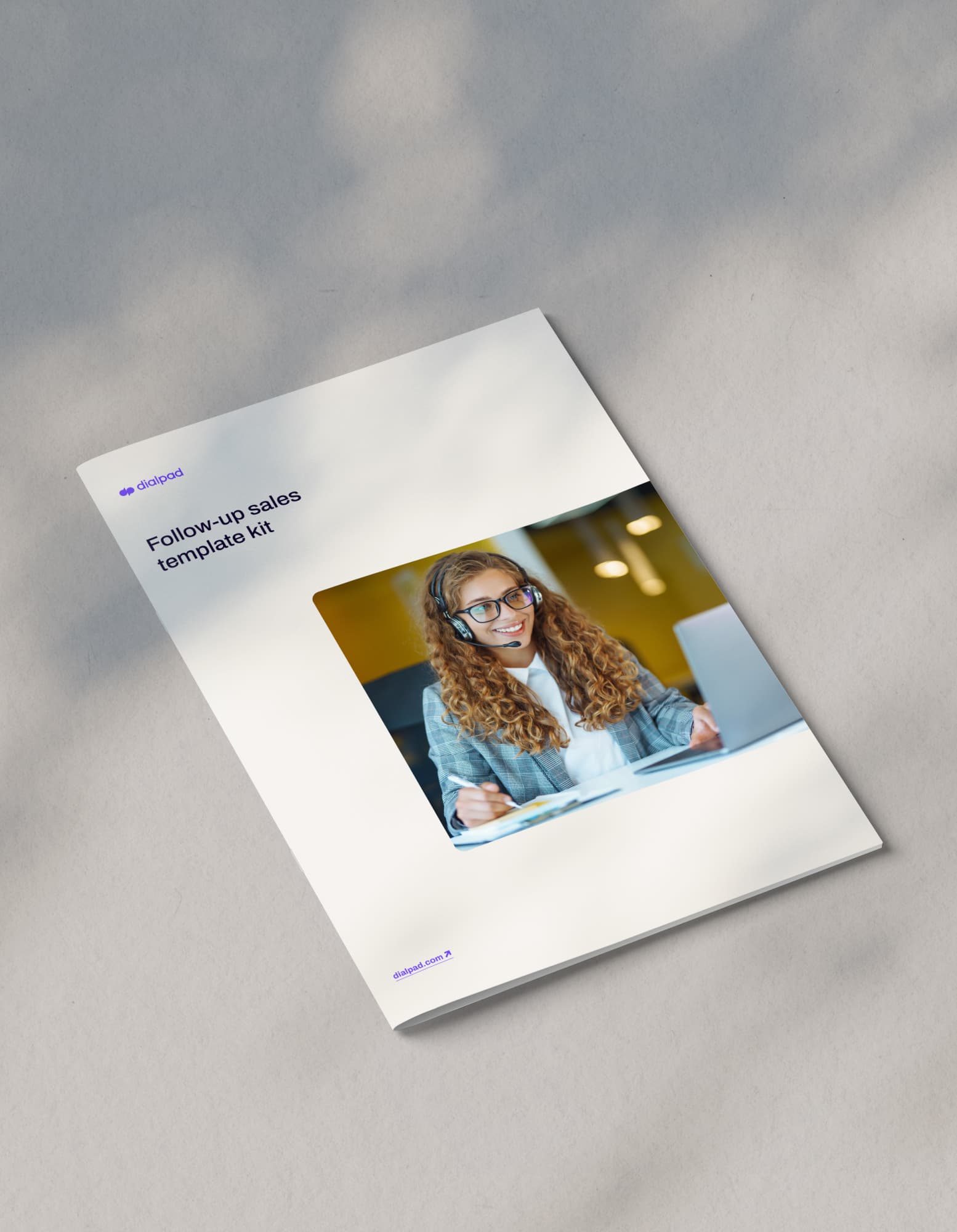 Mockup of a template titled Free Follow-up Sales Script Template