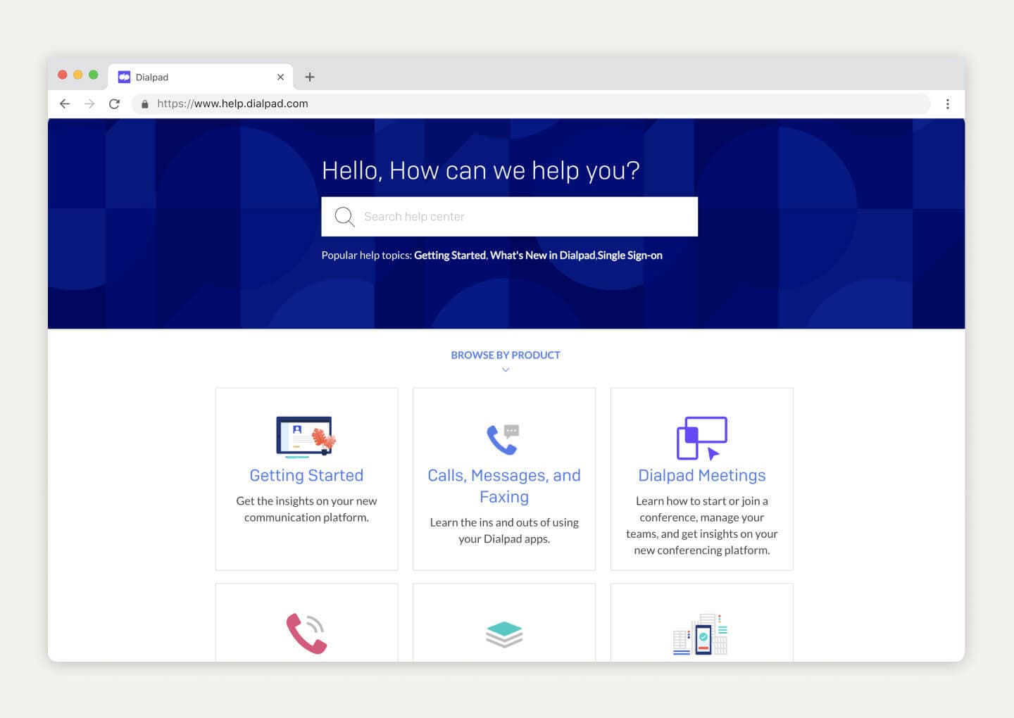 Dialpad's online help center