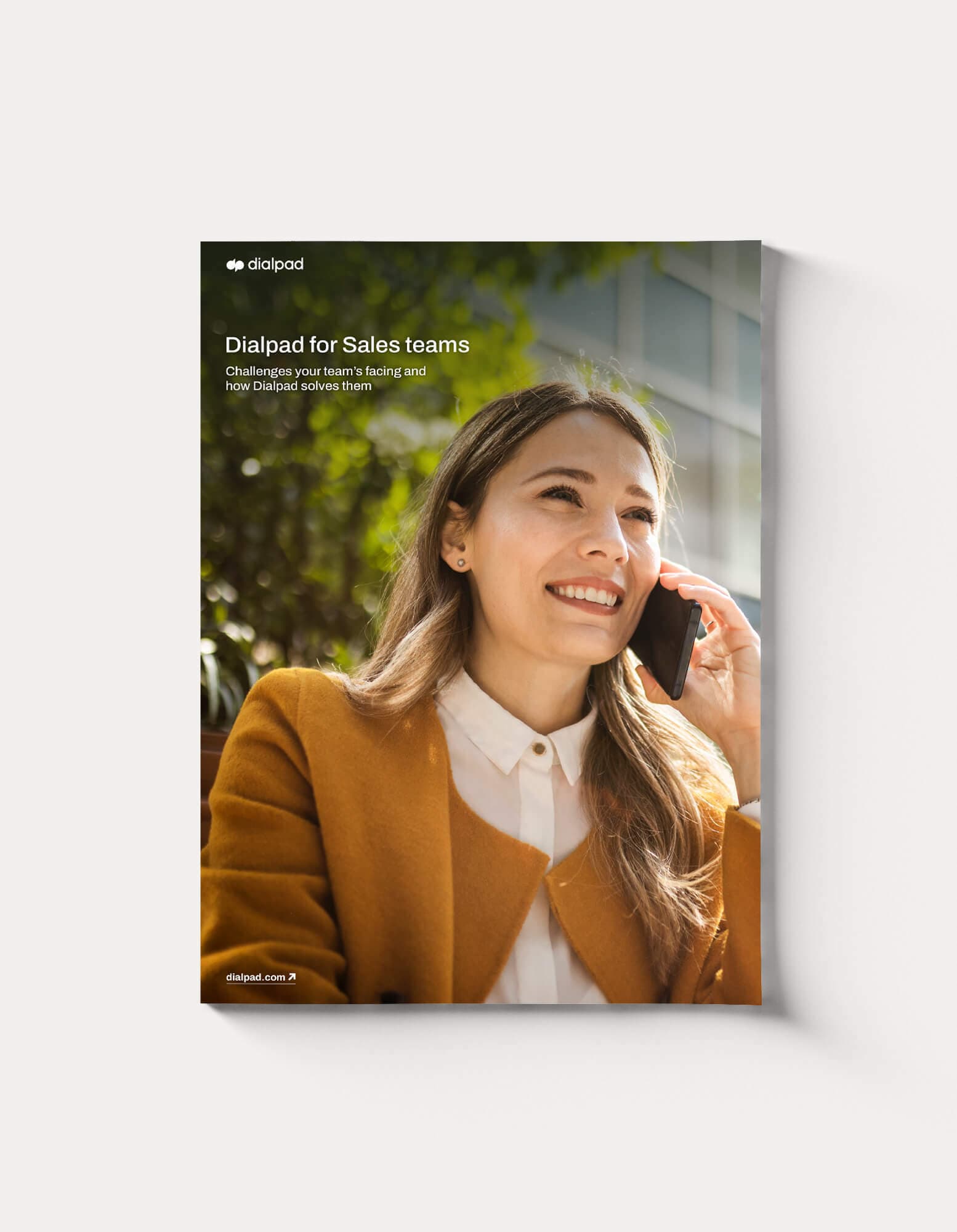 Mockup of a guide titled Dialpad For Sales Teams