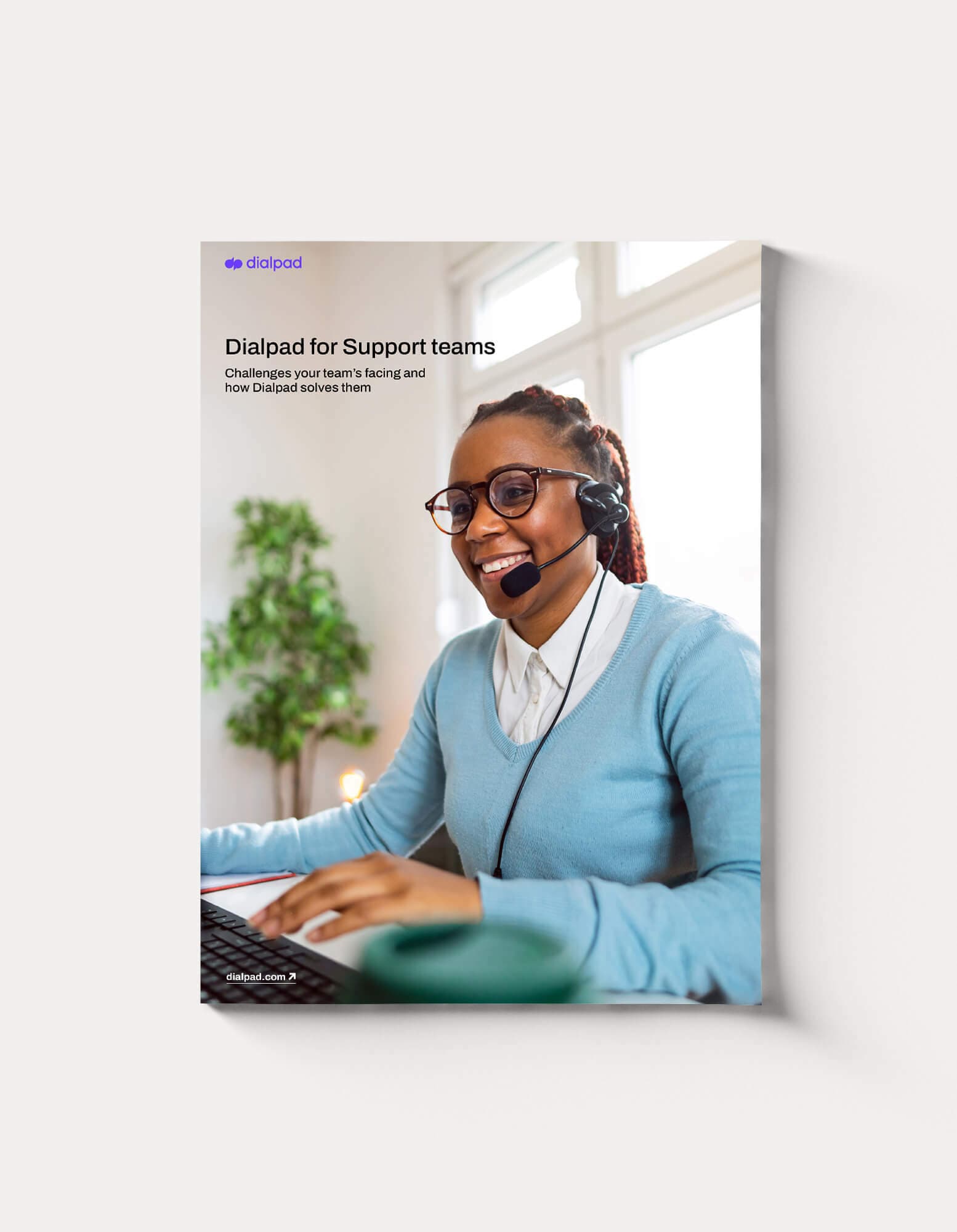 Mockup of a guide titled Dialpad For Support Teams