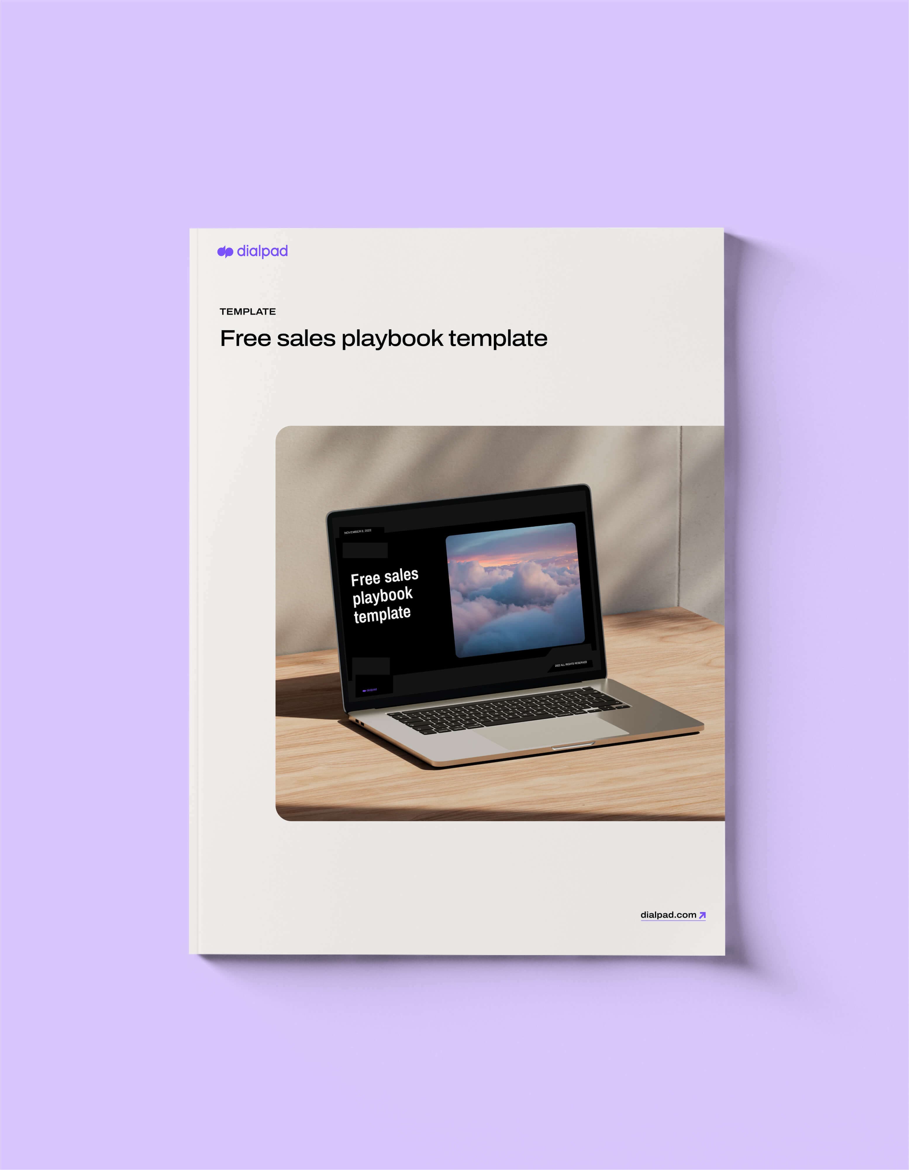 Mockup of a template titled Free Sales playbook template