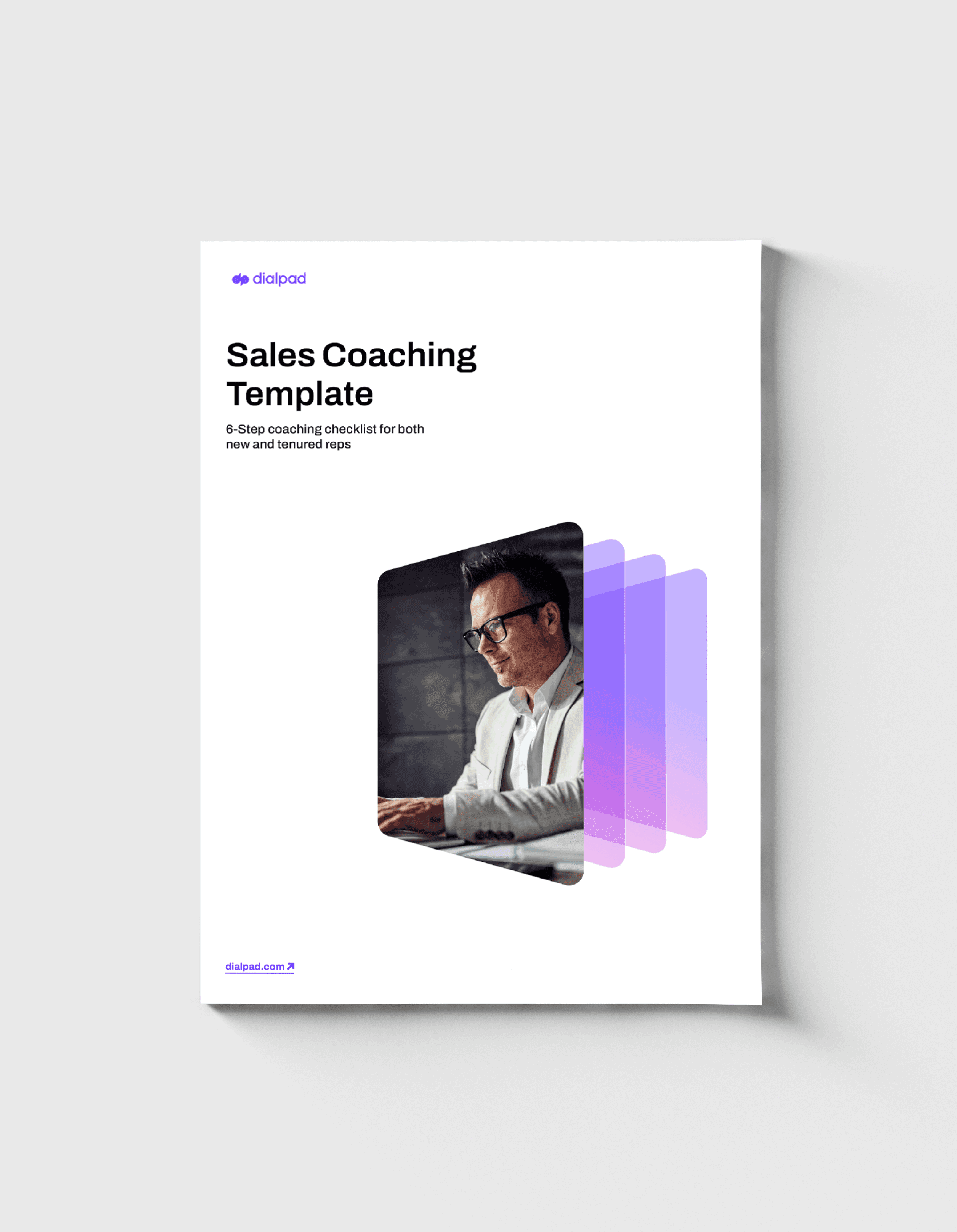 Mockup of a template titled Sales coaching template