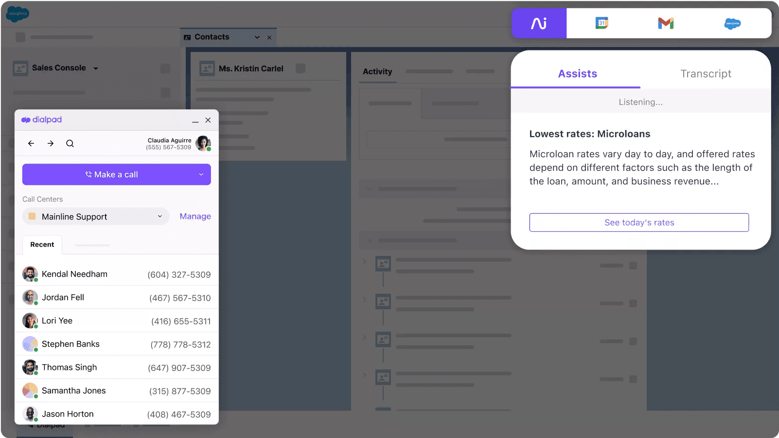Screenshot of Dialpad's Google Calendar integration automatically populating a meeting invite with the link to join the meeting