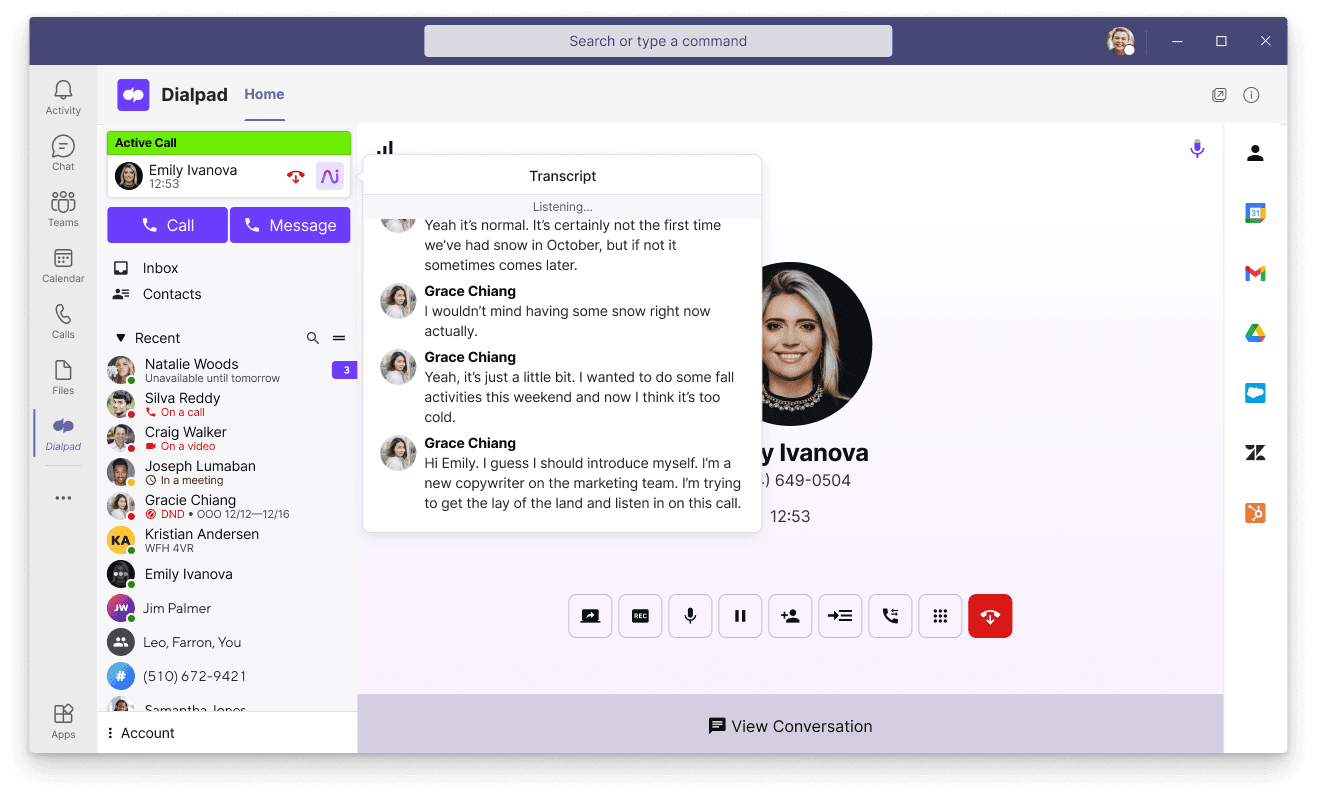 Teams transcription stylized Teams transcription stylized