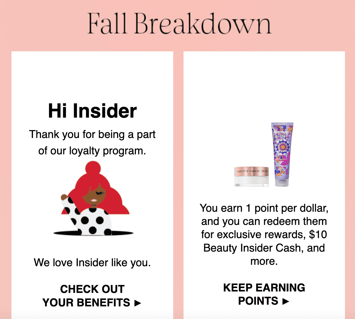 Sephora email campaign on new product