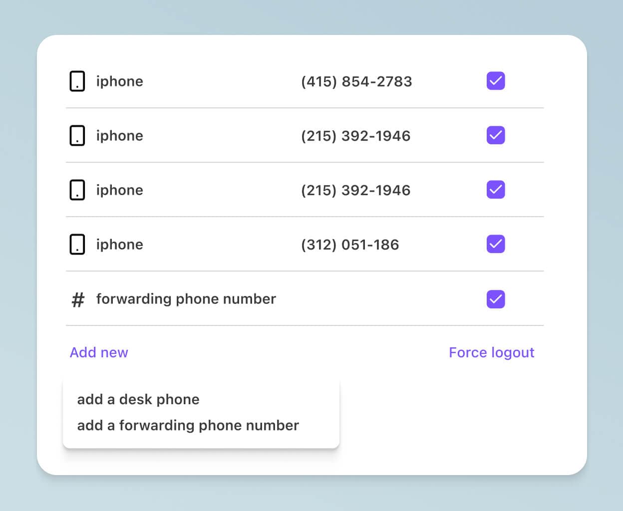 Adding a call forwarding number from Dialpad's online dashboard