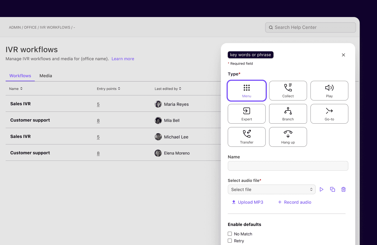 Interactive voice response (IVR) systems
